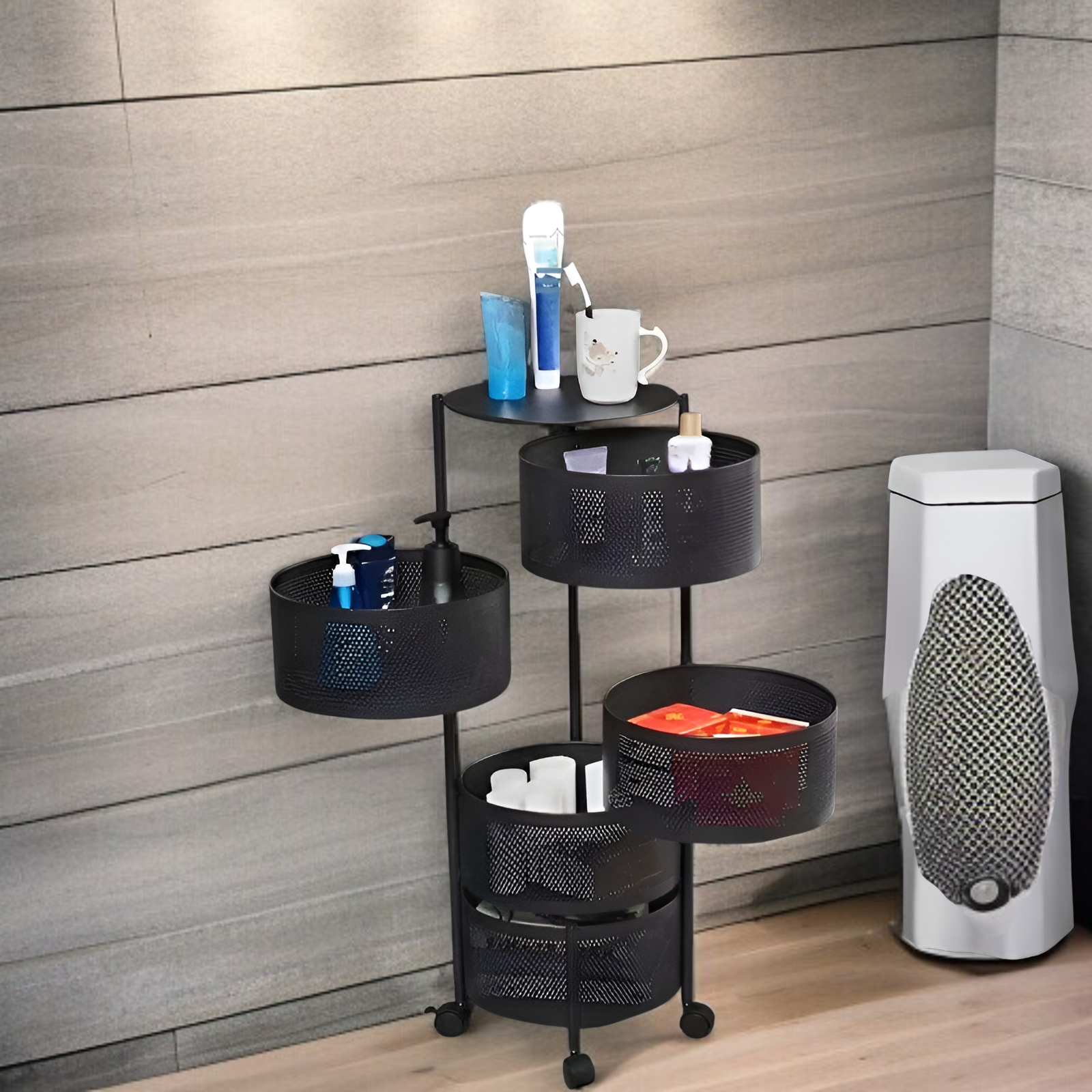 キッチンラック キッチンワゴン キャスター付き 大容量 通気性 収納ワゴン 収納ボックス キッチン収納 キャスターワゴン キッチンカート おしゃれ スリム ワゴン 小物隙間収納 ペットボトルラック 冷