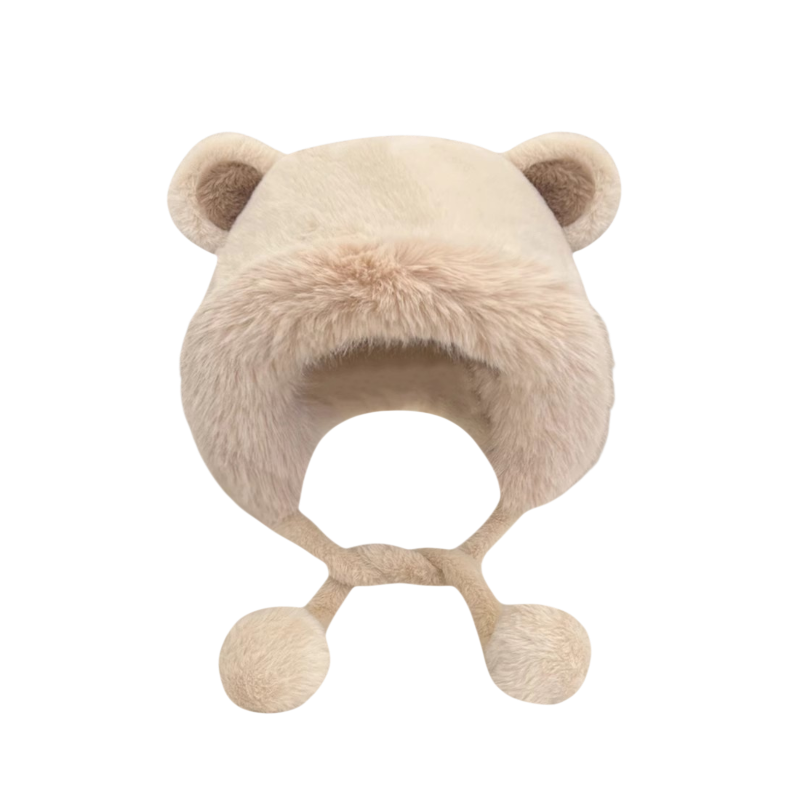 かわいいふわふわの帽子