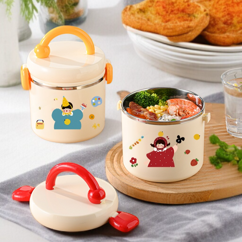 큐티 베이비 도시락 휴대용 보온도시락 직장인 런치 스텐도시락