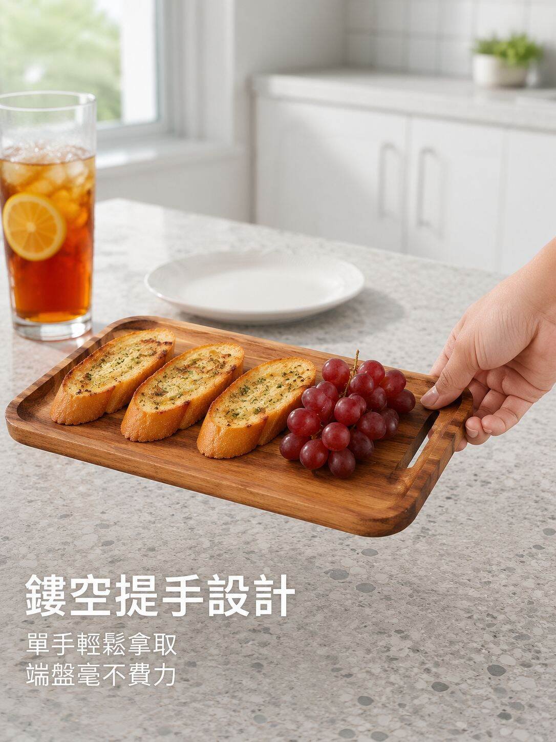加厚實木摺疊切菜板帶手把多功能熟食盤