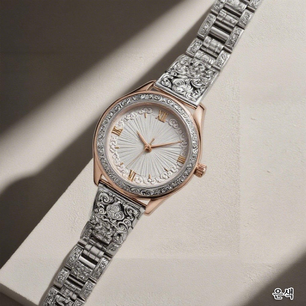 고급스러운 스트랩을 가진 여성 시계