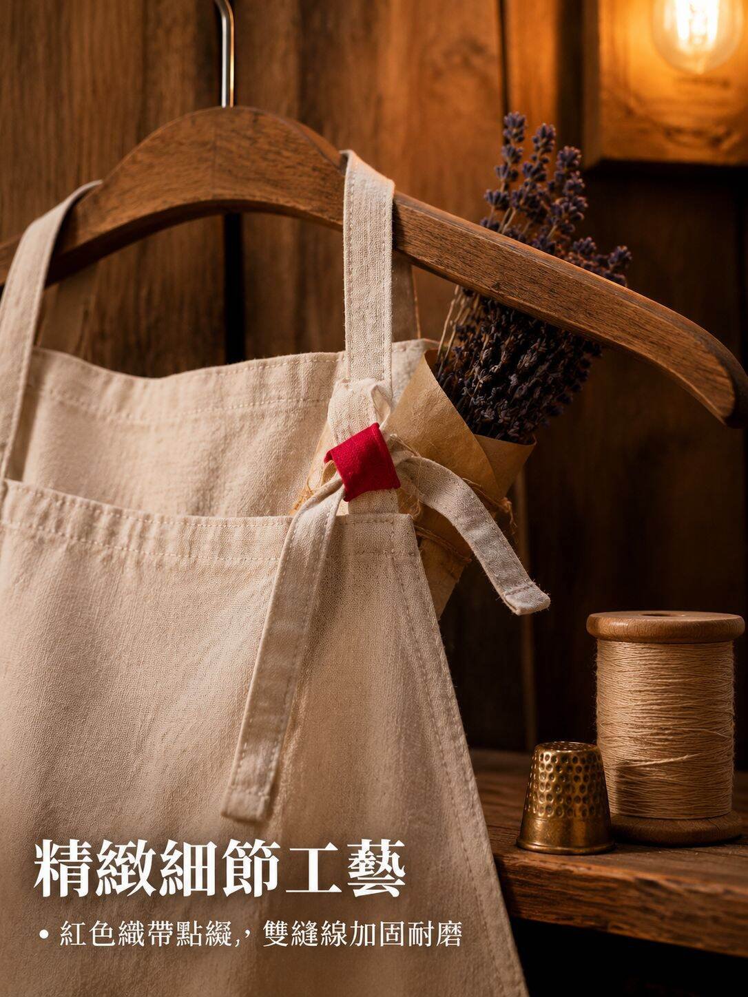 棉質廚房圍裙，奶茶美甲專用，日韓風格，男女皆宜