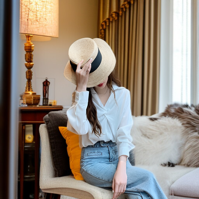 トレンドと万能のレディース白シャツ