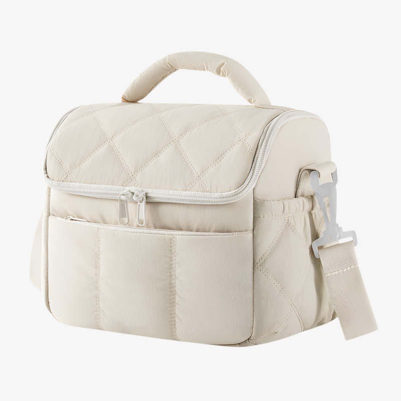 Caja de almuerzo portátil con aislamiento térmico vista frontal