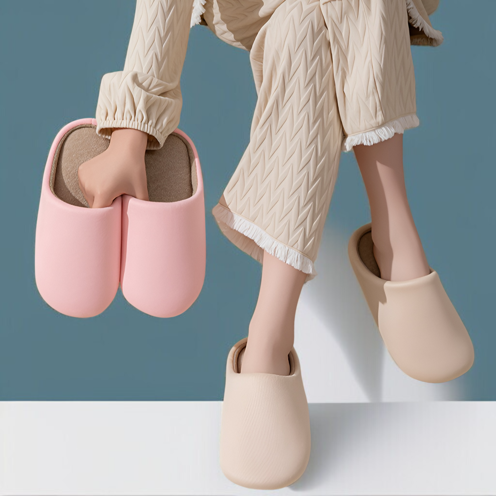 รองเท้าแตะผ้าฝ้ายดีไซน์ทันสมัย