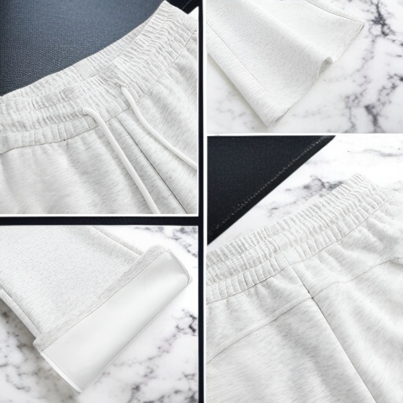 秋冬にぴったりの、スリムフィットのハイウエストフレアフリース裏地スウェットパンツ