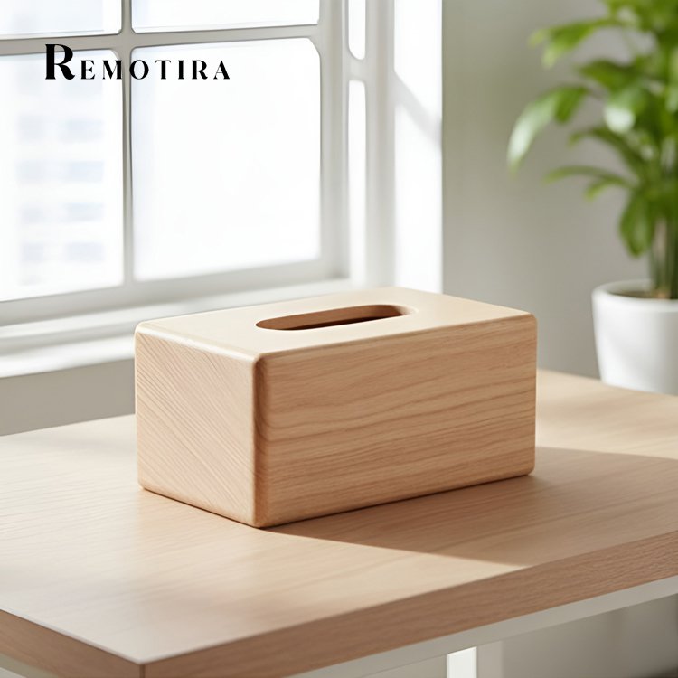 나무색 티슈박스 (2개)