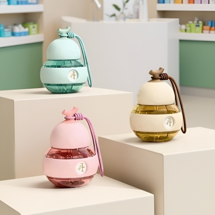 휴대용 이중층 작은 호리병 약통