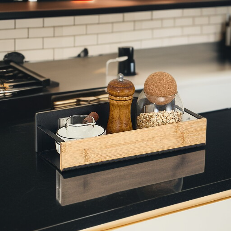 자석식 주방 냉장고 옆면 선반 무타공 조미료 수납 선반