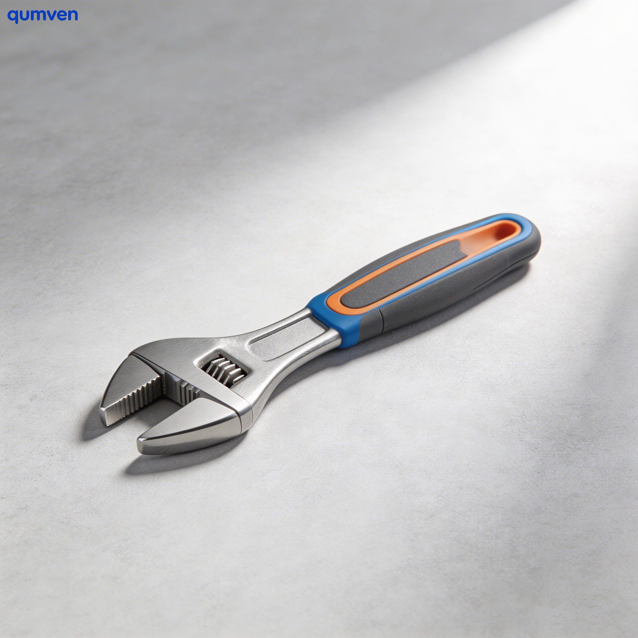 Close-up view of durable steel wrench heads