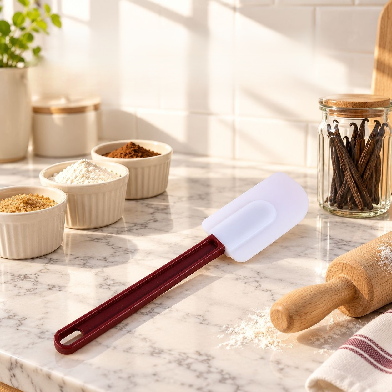 Set de Spatules en Silicone pour Pâtisserie et Gâteaux, Ustensiles Cuisine