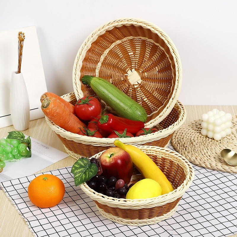 Imitation rattan fruit basket