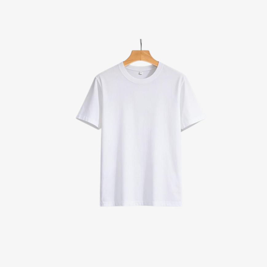 無地ルーズフィット男女ラウンドネック半袖Tシャツ180g団体用