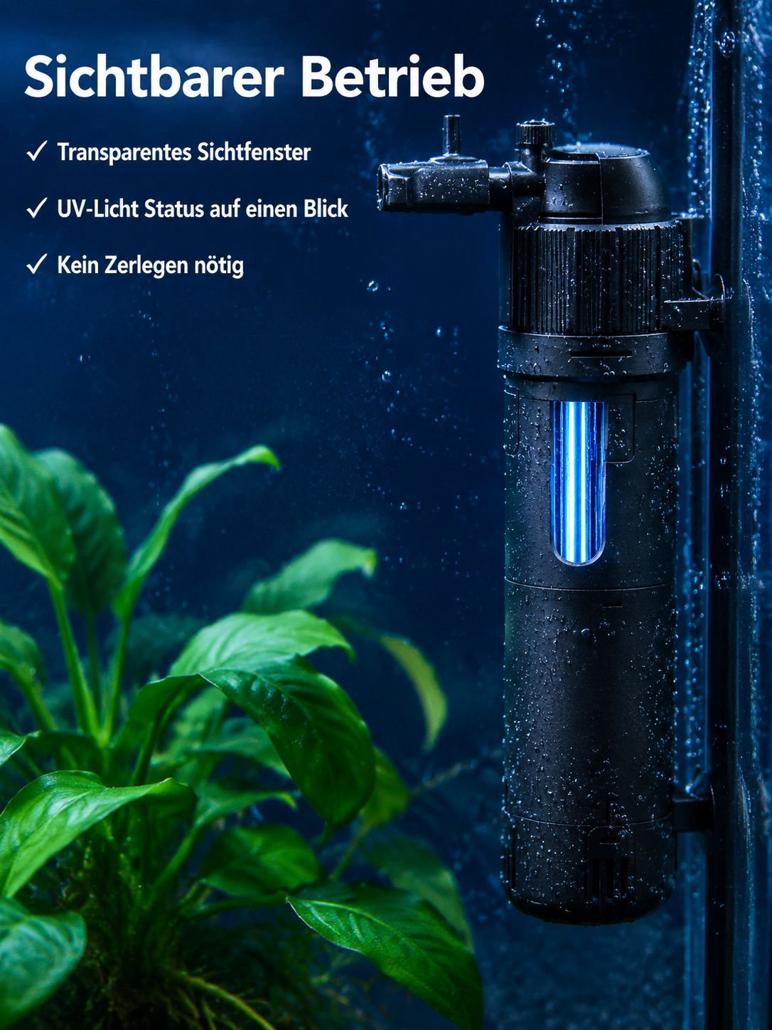 UV-Sterilisations-Aquariumfilterbox mit integriertem Filtervlies Aquariumfilter