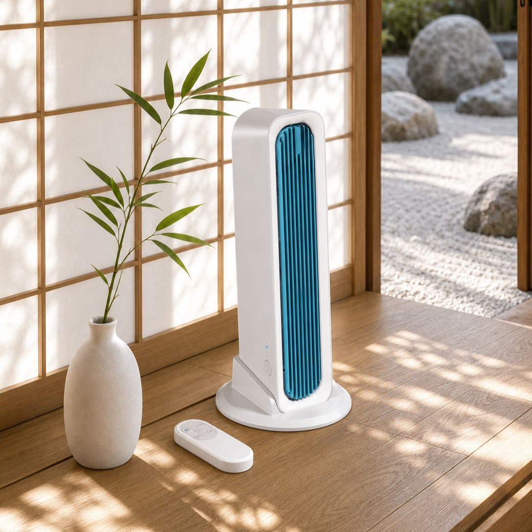 多機能パワフル縦横型タワーファン