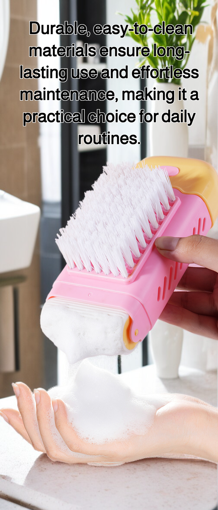 Open view of 3-in-1 soap foaming box showing compartments