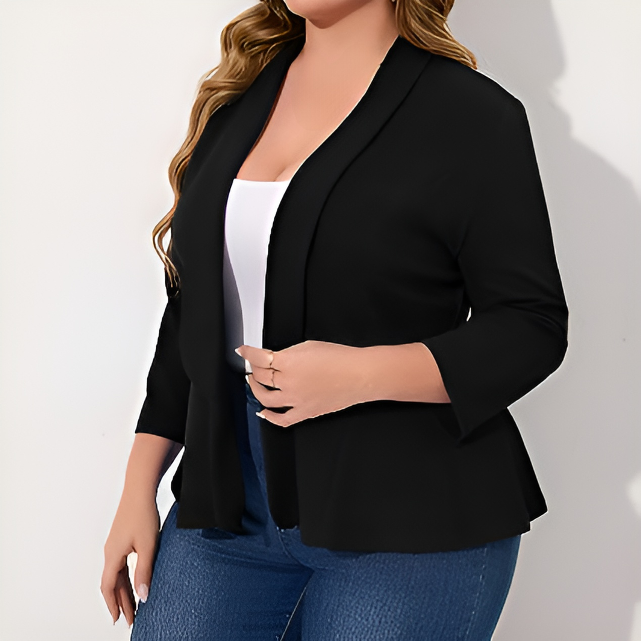 新しいプラスサイズのレディースカジュアルブレザー