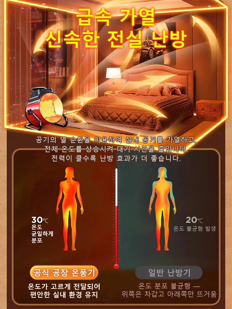 고출력 초고속 발열 미니 난방기