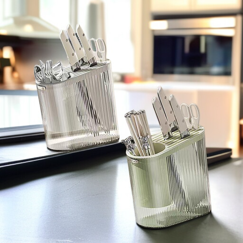  다용도 주방 칼꽂이 및 젓가락통 일체형 수납ラック