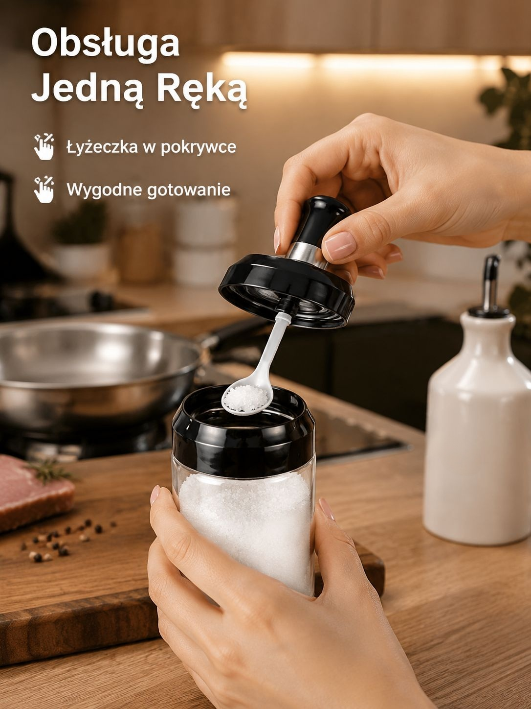 Szklana butelka na przyprawy do kuchni, kreatywny pojemnik na olej
