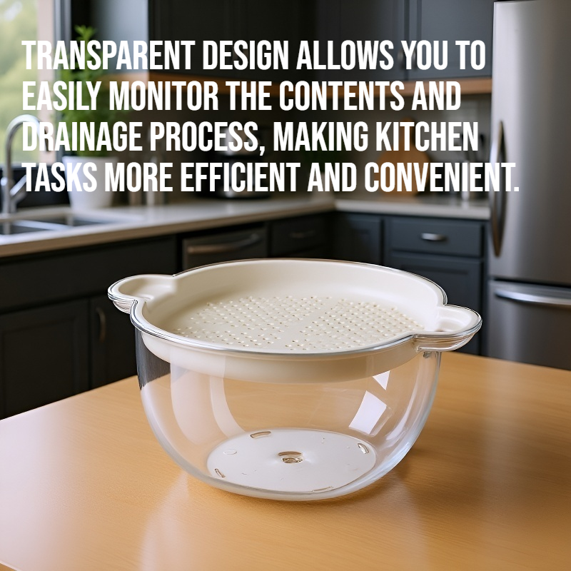 Transparent drain basket with lid