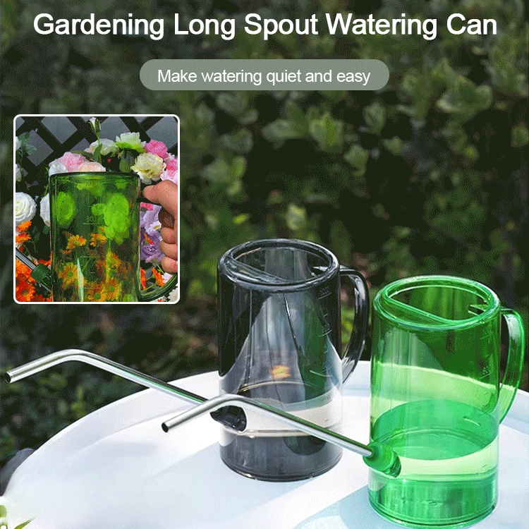 Stainless Steel Long Spout Watering Can for Home Gardening