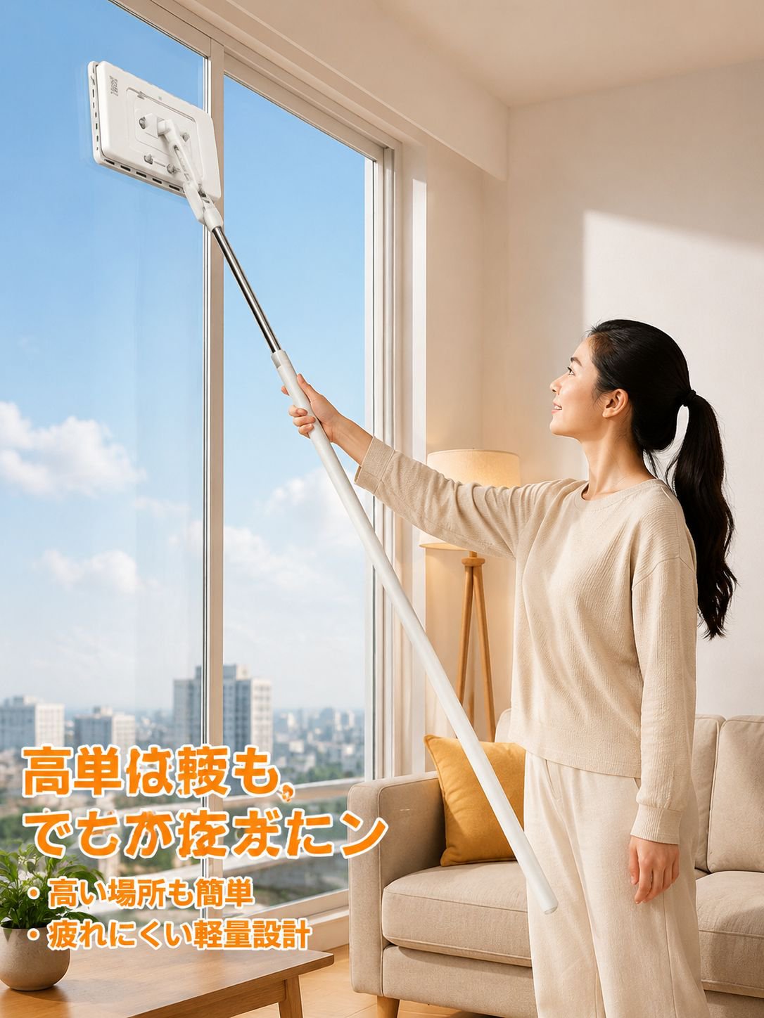 手洗い不要・乾湿両用多機能フェイスタオルモップ
