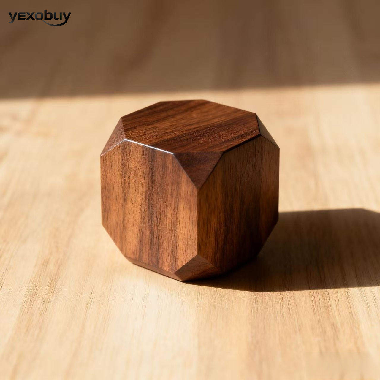 나무 다면체 장식 (3개)