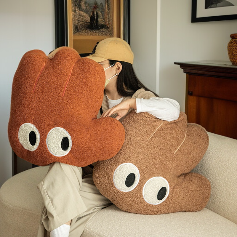 Urocza poduszka z dużą powieką, ozdoba na palec, mata tatami