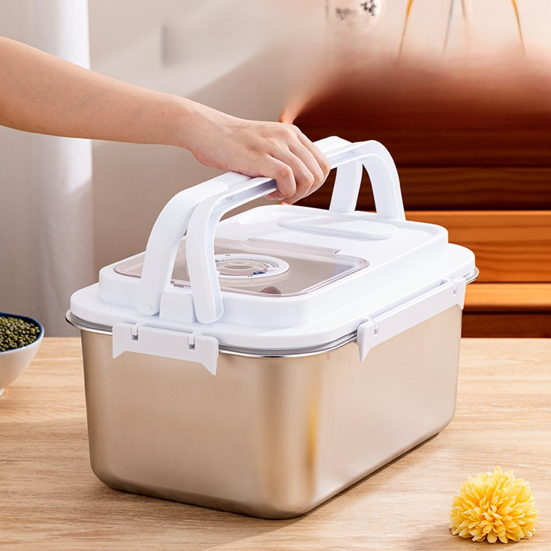 Thickened Stainless Steel Multi-functional Sealed Rice Storage Container
