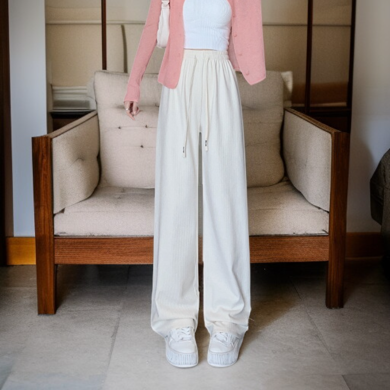 와이드 레그 캐주얼 팬츠