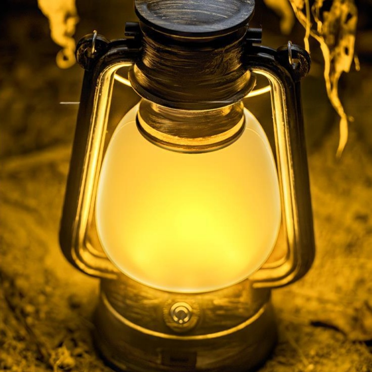  Retro Rechargeable Camping Lantern – Long Battery Life, Waterproof Night Light