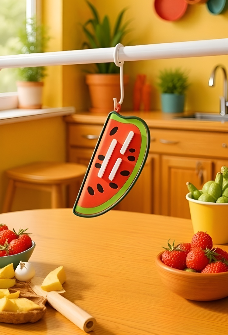 Multipurpose silicone pot lid mat with watermelon pattern