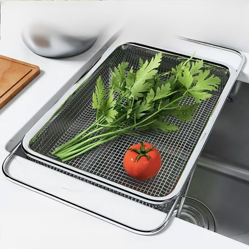 Stainless Steel Extendable Fruit and Vegetable Draining Basket