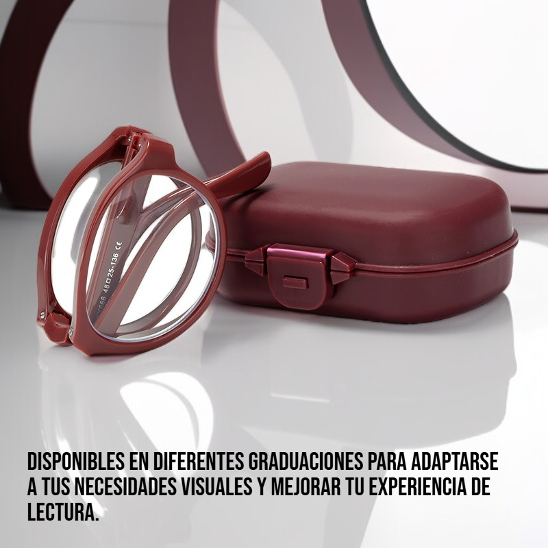 Detalle de bisagra resistente en gafas plegables