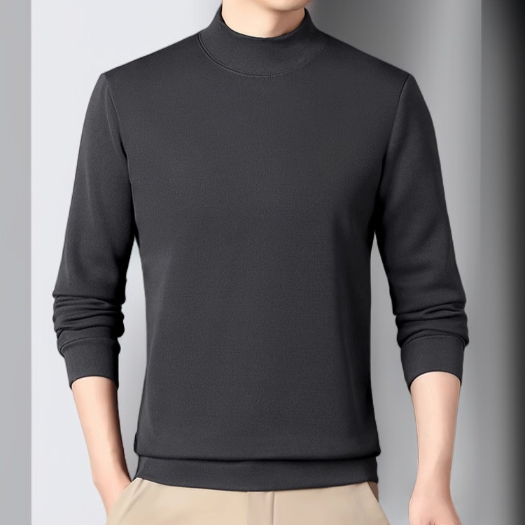 두꺼운 니트 소재 남자 반넥 스웨터