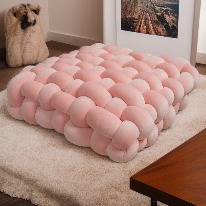 家居軟結編織裝飾靠墊