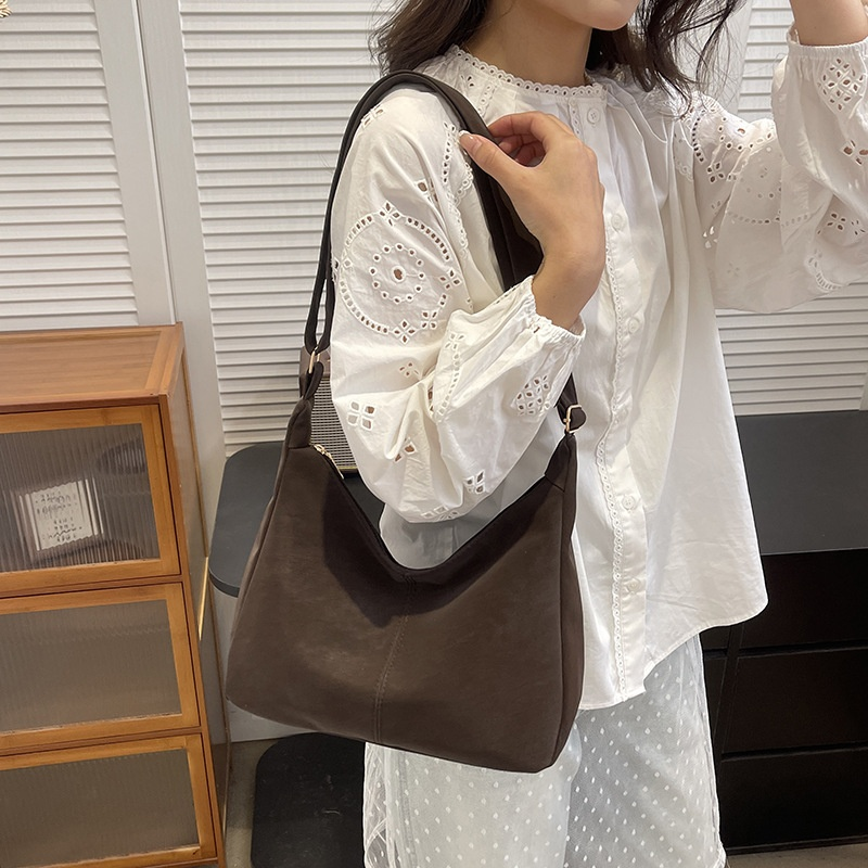 復古氣質休閒單肩托特包