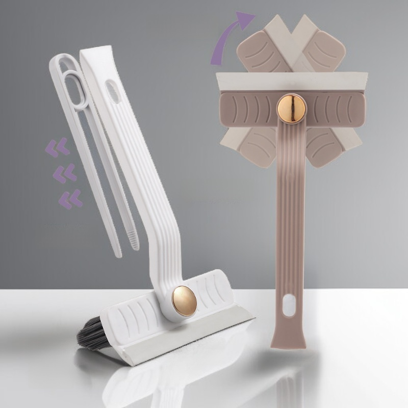Multi-functional rotating crevice brush floor cleaner floor crevice brush rotating squeegee brush