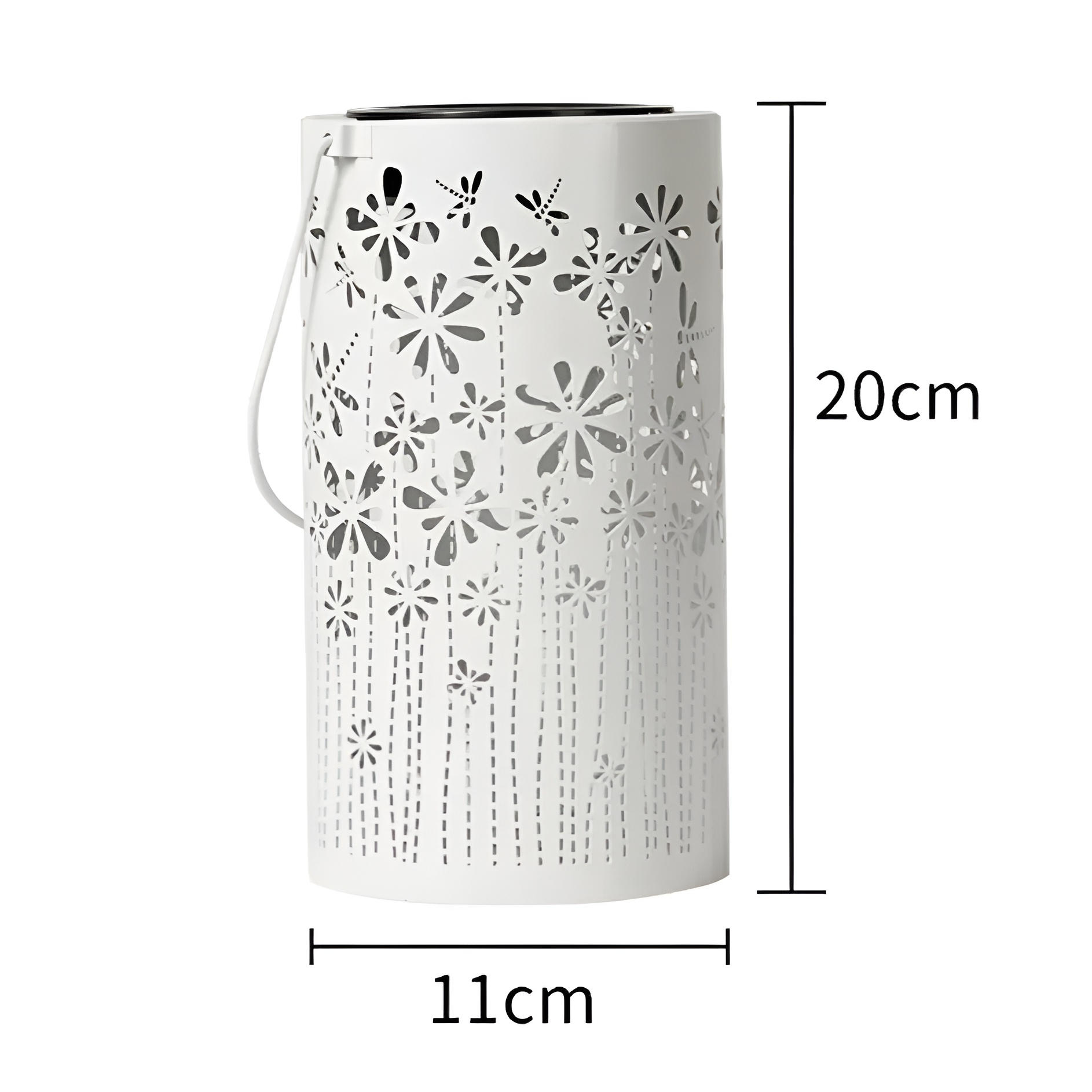 Outdoor solar-powered dragonfly night light