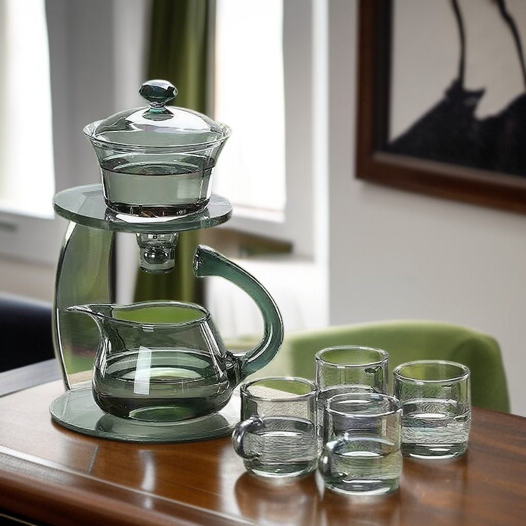 Simple heat-resistant glass tea set
