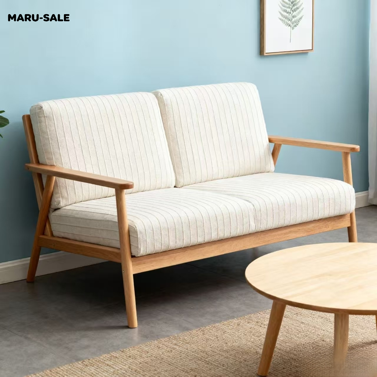 โซฟาสีขาวเรียบง่ายสำหรับตกแต่งบ้าน