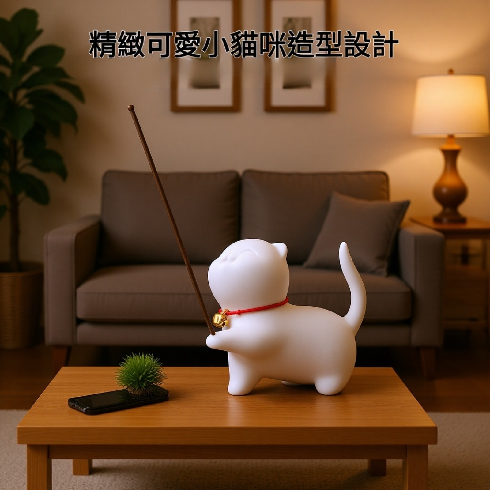 可愛小貓咪線香爐陶瓷工藝品