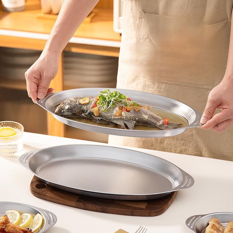 ステンレス製オーバルプレート