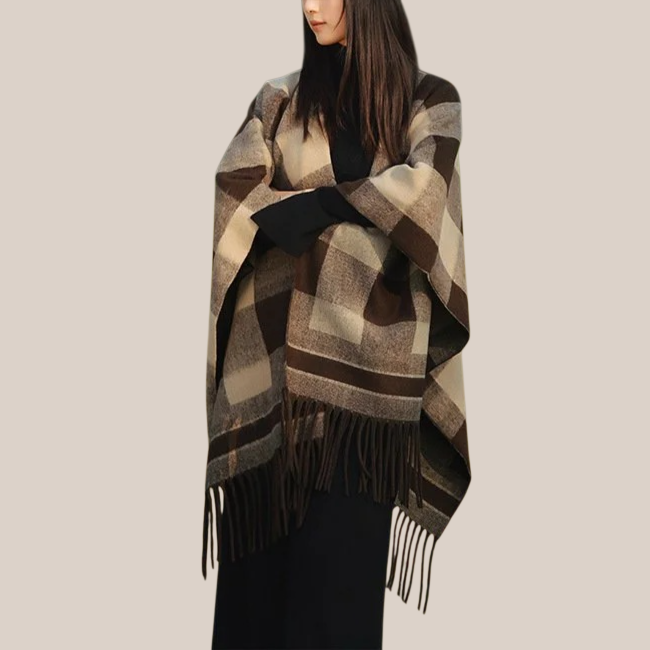 Bufanda reversible y cálida de estilo elegante