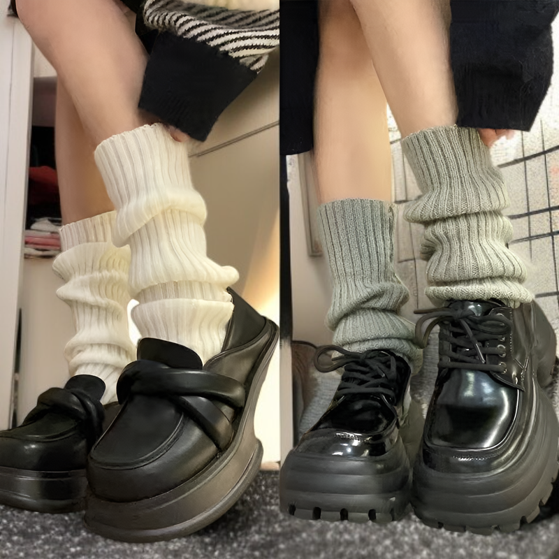 롱 니트 레그스타일 보정 종아리 양말