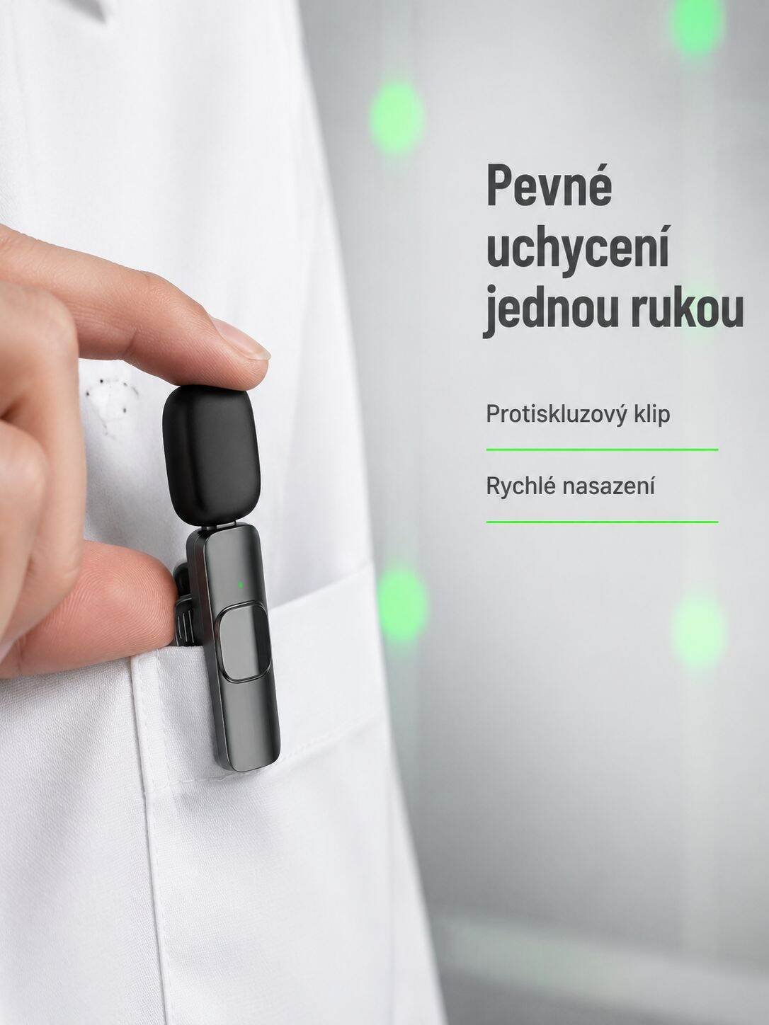 Bezdrátový mikrofon ideální pro vlogování