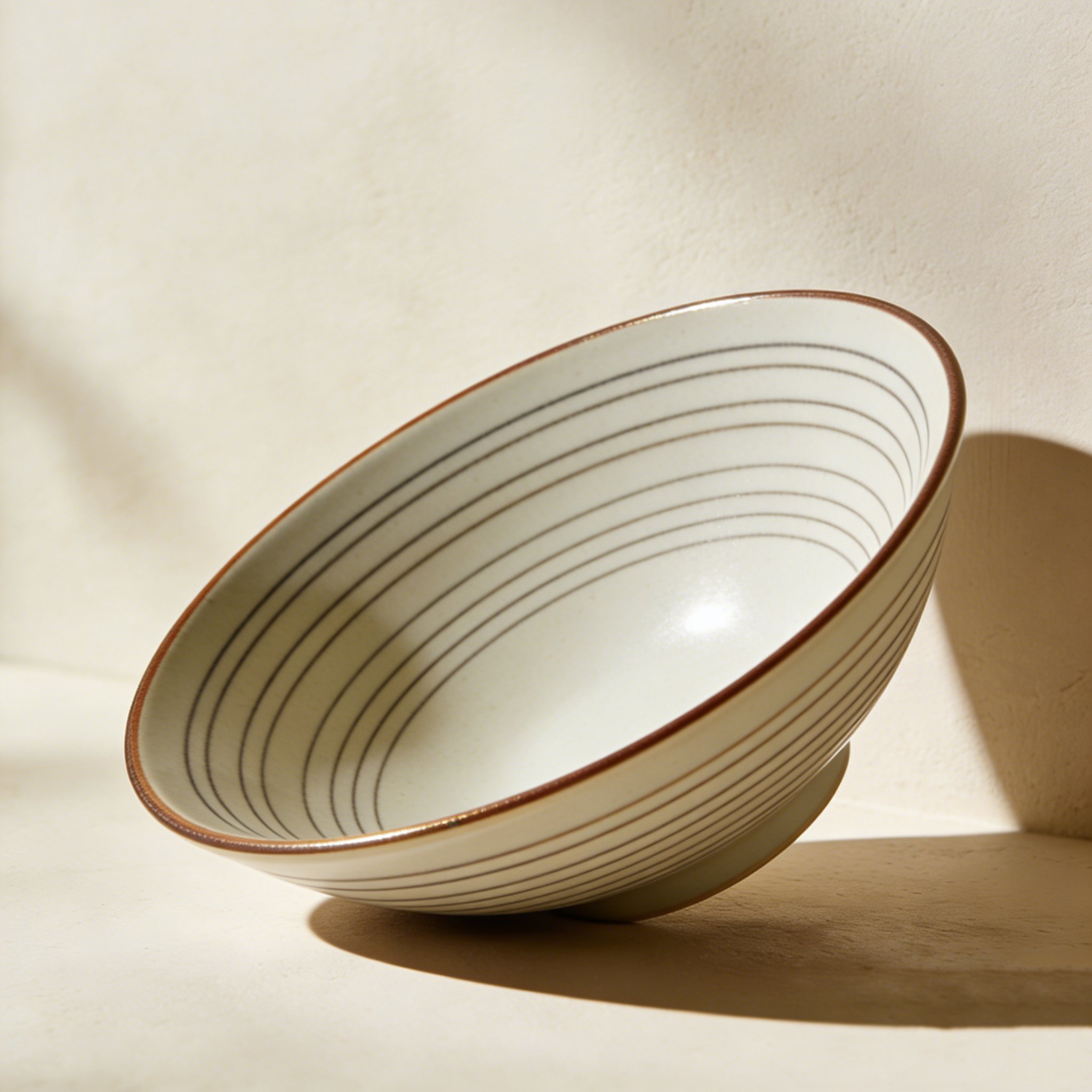 陶磁器碗のモダンなデザイン詳細