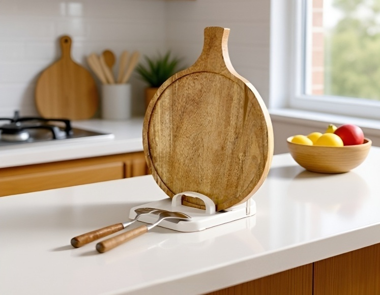 Durable pot lid holder for countertops