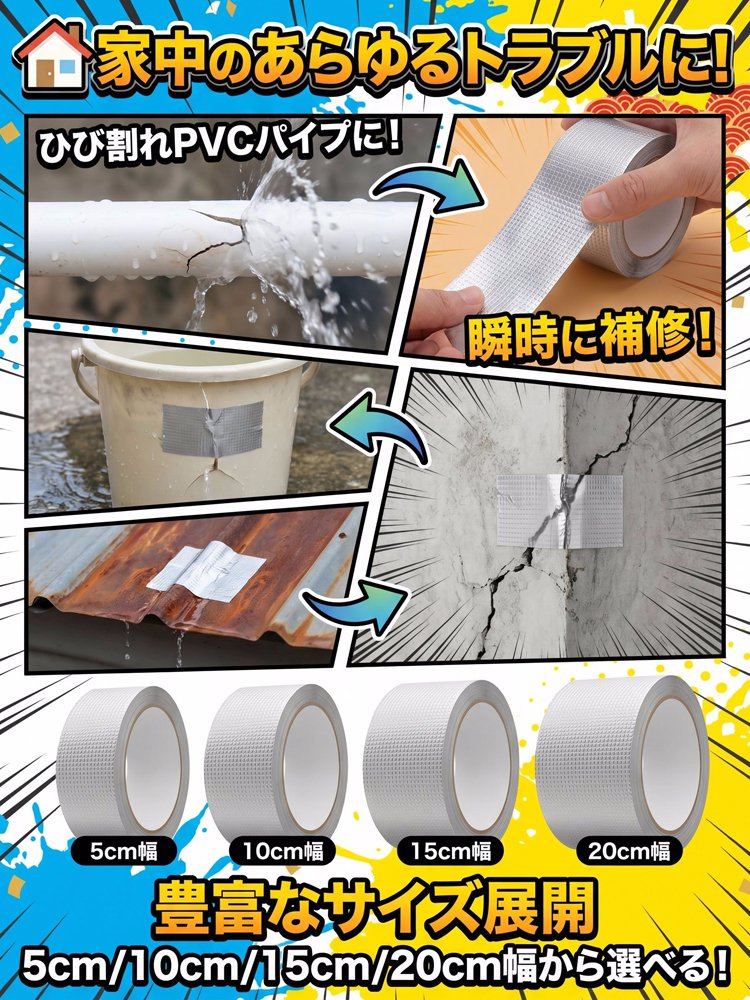 漏れ防止防水高温耐性テープ